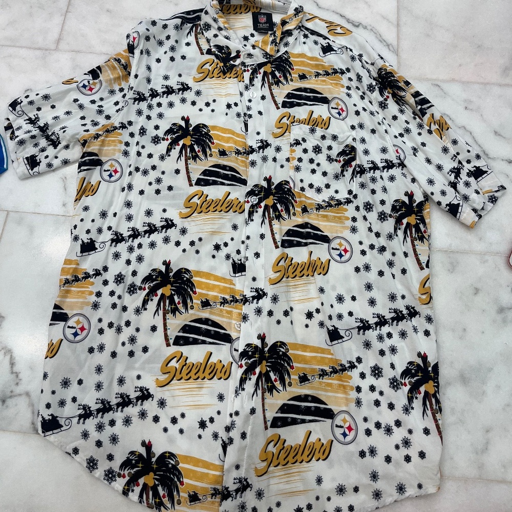 NFL Steelers Christmas button down